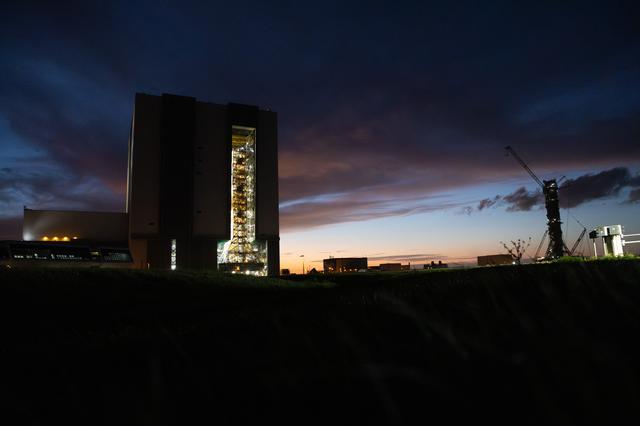NASA image: NASA's SLS Rocket and Orion Spacecraft Second Rollout to Launch Pad 39B